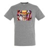 CAMISETA GRIS MEZCLA luffy nika recompensa one piece mugiwara rey pirata moda verano personalizada