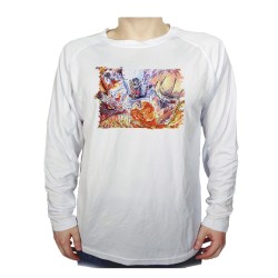 CAMISETA MANGA LARGA kaido vs luffy serie one piece luna wano younkou personalizada