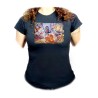 CAMISETA NEGRA MUJER kaido vs luffy serie one piece luna wano younkou oferta personalizada