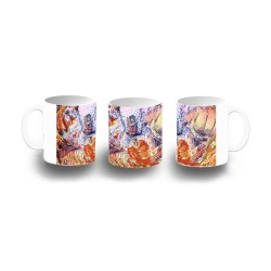 TAZA DE PLASTICO kaido vs luffy serie one piece luna wano younkou niños personalizada