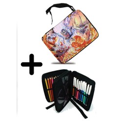 PACK MOCHILA Y ESTUCHE kaido vs luffy serie one piece luna wano younkou material escolar