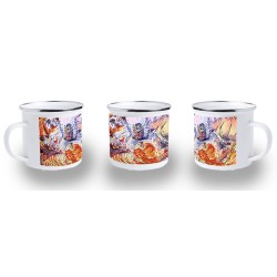 TAZA METALICA kaido vs luffy serie one piece luna wano younkou metal personalizada
