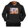 SUDADERA NEGRA CON CAPUCHA kaido vs luffy serie one piece luna wano younkou adulto poliester algodón personalizada