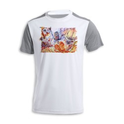CAMISETA DISEÑO BICOLOR kaido vs luffy serie one piece luna wano younkou personalizada
