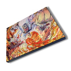 PANEL FOTOGRÁFICO DECORATIVO kaido vs luffy serie one piece luna wano younkou cuadro acabado brillante elegante pared