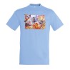 CAMISETA AZUL CIELO kaido vs luffy serie one piece luna wano younkou moda verano personalizada