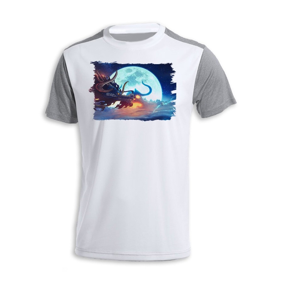 CAMISETA DISEÑO BICOLOR luffy vs kaido one piece luna wano younkou personalizada