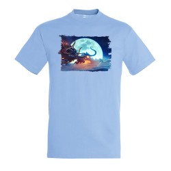 CAMISETA AZUL CIELO luffy...