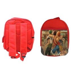 MOCHILA ROJA one piece mugiwara east blue piratas zoro nami luffy escolar personalizado