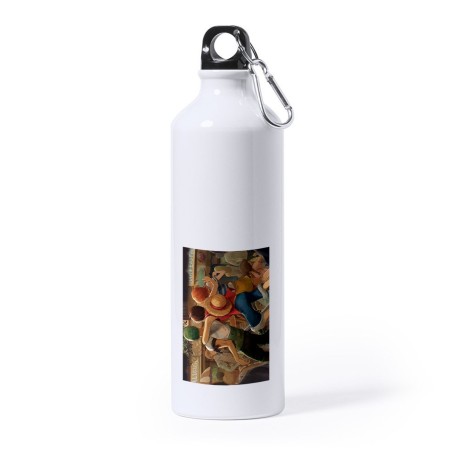 BIDON GRANDE 800 ML ACERO INOXIDABLE one piece mugiwara east blue piratas zoro nami luffy deporte deportivo mosqueton botella