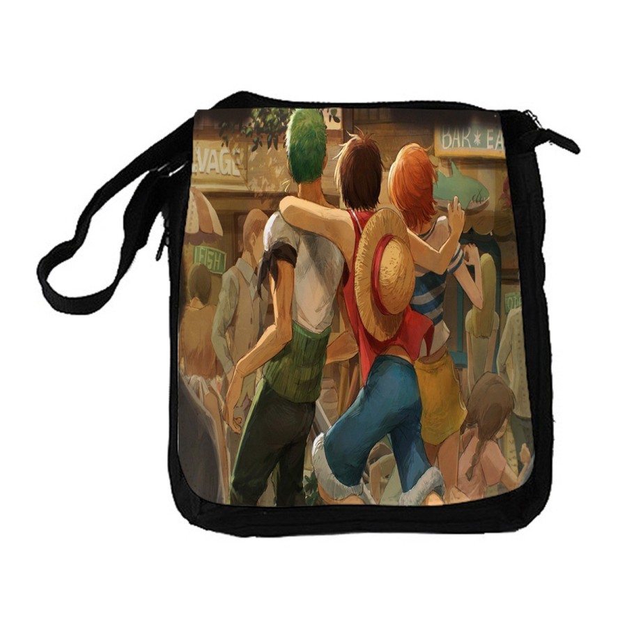 BANDOLERA REPORTERO MEDIANA BOLSO one piece mugiwara east blue piratas zoro nami luffy bolsa mochila hombro