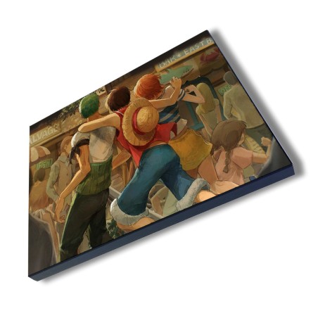 PANEL FOTOGRÁFICO DECORATIVO one piece mugiwara east blue piratas zoro nami luffy cuadro acabado brillante elegante pared