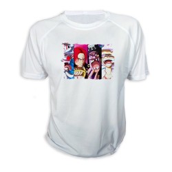 CAMISETA one piece nuevos younkous buggy shanks teach luffy personalizada