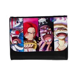 BILLETERA BILLETERO one piece nuevos younkous buggy shanks teach luffy unisex negro monedero