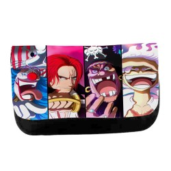 ESTUCHE NECESER DE LONA one piece nuevos younkous buggy shanks teach luffy unisex negro monedero billetera