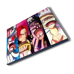 PANEL FOTOGRÁFICO DECORATIVO one piece nuevos younkous buggy shanks teach luffy cuadro acabado brillante elegante pared