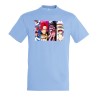 CAMISETA AZUL CIELO one piece nuevos younkous buggy shanks teach luffy moda verano personalizada