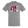 CAMISETA GRIS MEZCLA one piece nuevos younkous buggy shanks teach luffy moda verano personalizada