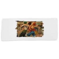 TOALLA GIMNASIO GYM ABSORBENTE one piece mugiwara east blue piratas zoro nami luffy suave con bolsita