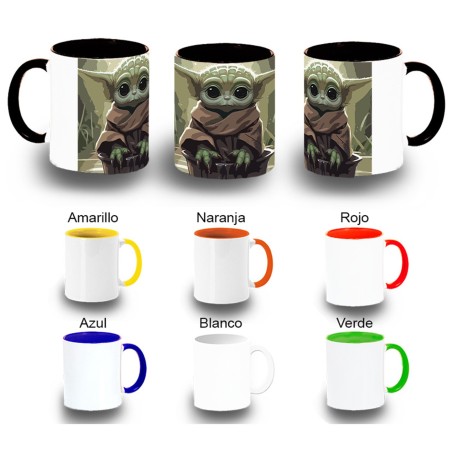 TAZA COLORES bebe alien maestro serie galaxia planeta color personalizada