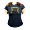 CAMISETA NEGRA MUJER bebe alien maestro serie galaxia planeta oferta personalizada