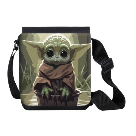 BANDOLERA PEQUEÑA bebe alien maestro serie galaxia planeta bolso personalizada