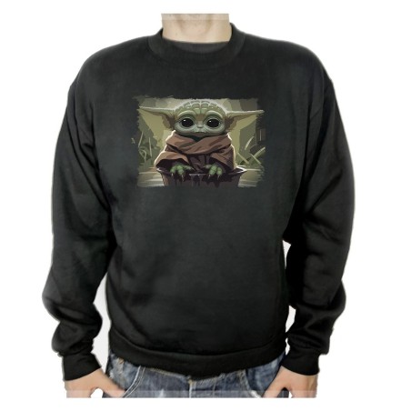 SUDADERA NEGRA bebe alien maestro serie galaxia planeta adulto poliester algodón personalizada