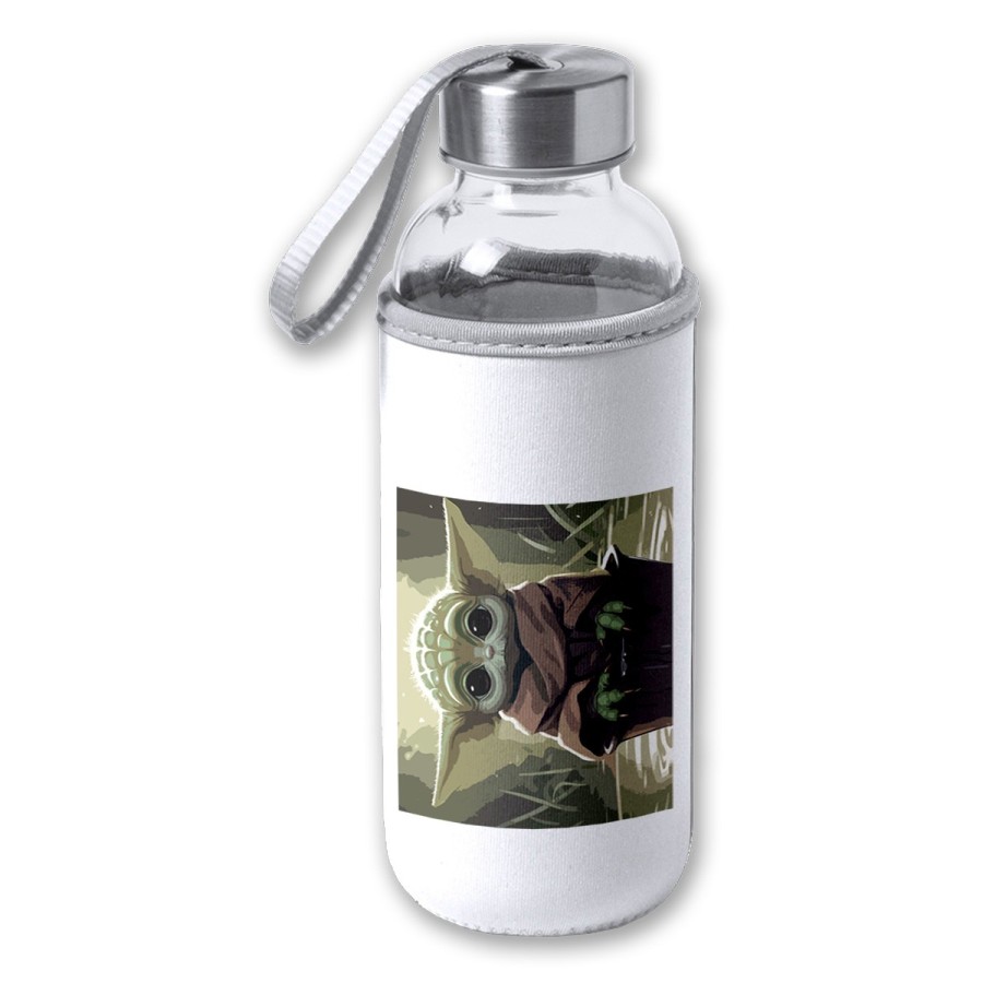 BIDON DE 420 ML CON FUNDA DE NEOPRENO bebe alien maestro serie galaxia planeta tapon seguridad