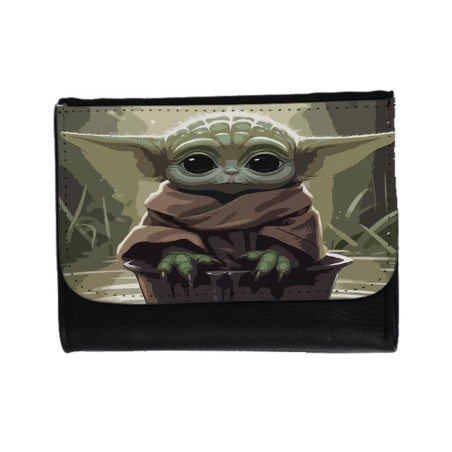 BILLETERA BILLETERO bebe alien maestro serie galaxia planeta unisex negro monedero