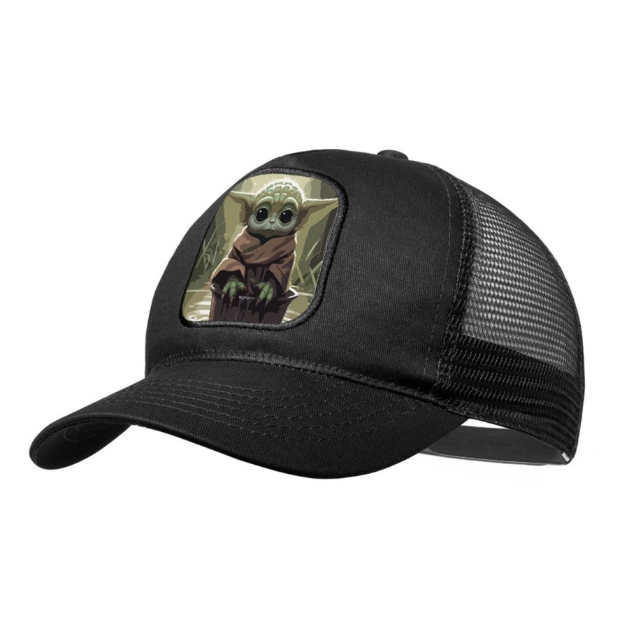 GORRA NEGRA CON REJILLA bebe alien maestro serie galaxia planeta moda deporte