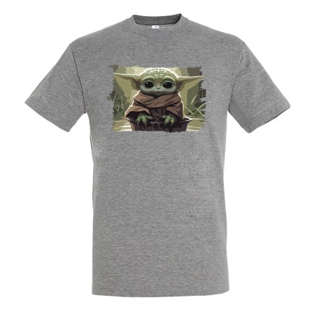 CAMISETA GRIS MEZCLA bebe alien maestro serie galaxia planeta moda verano personalizada