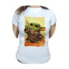 CAMISETA MUJER bebe alien maestro serie guerra galaxia universo moda personalizada