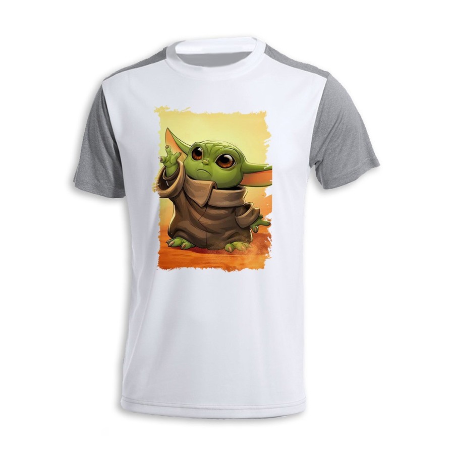 CAMISETA DISEÑO BICOLOR bebe alien maestro serie guerra galaxia universo personalizada