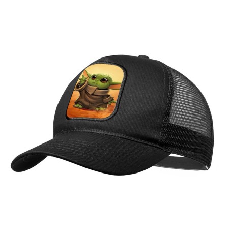 GORRA NEGRA CON REJILLA bebe alien maestro serie guerra galaxia universo moda deporte