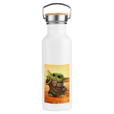 BIDON 750 ML ACERO INOXIDABLE ESTILO RETRO bebe alien maestro serie guerra galaxia universo deporte deportivo botella