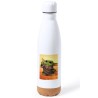 BIDON 750 ML ACERO INOXIDABLE ADORNO DE CORCHO bebe alien maestro serie guerra galaxia universo tapon botella