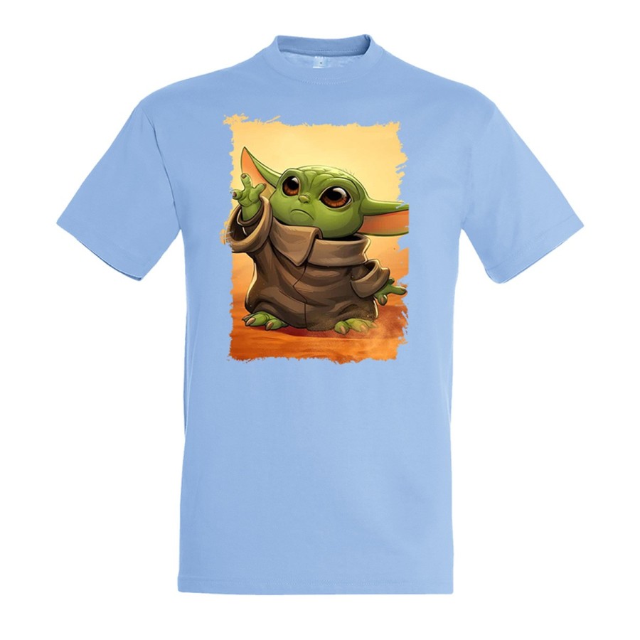 CAMISETA AZUL CIELO bebe alien maestro serie guerra galaxia universo moda verano personalizada