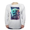 CAMISETA MANGA LARGA bebe alien maestro sable fuerza galaxia aventura personalizada