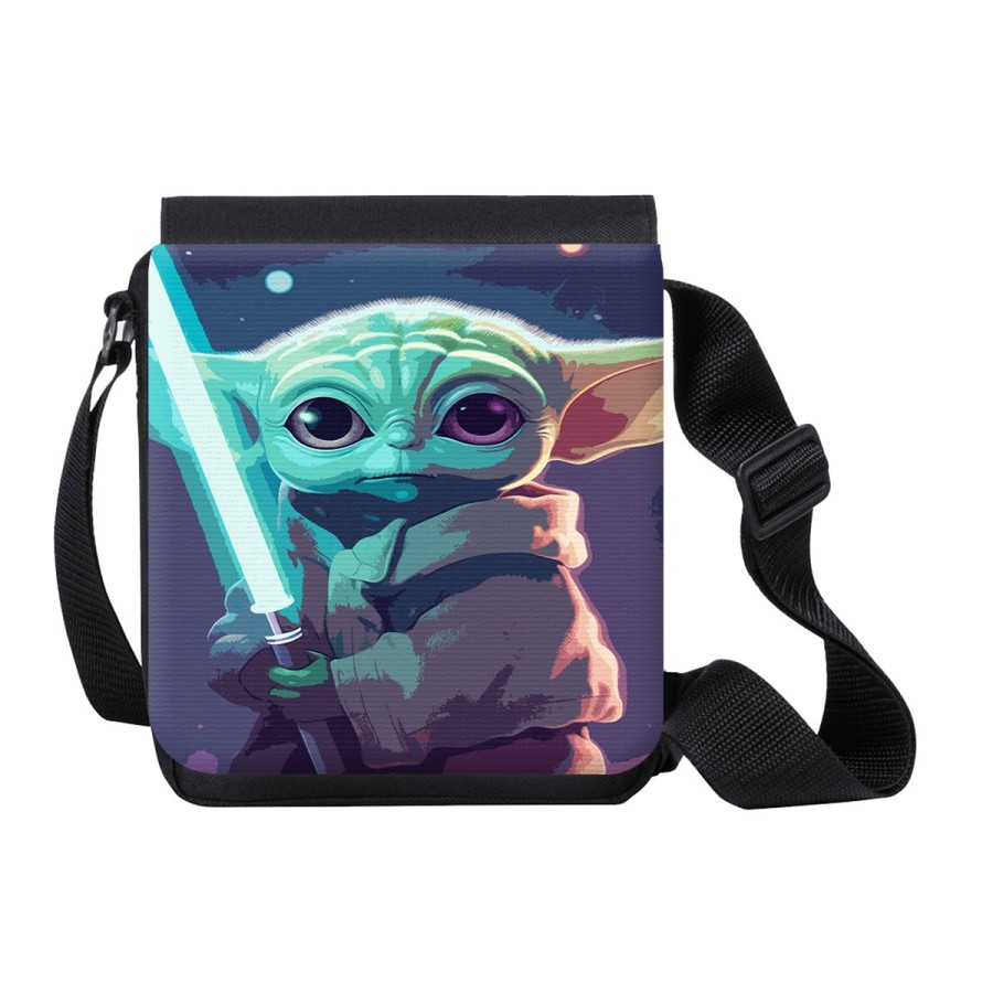 BANDOLERA PEQUEÑA bebe alien maestro sable fuerza galaxia aventura bolso personalizada