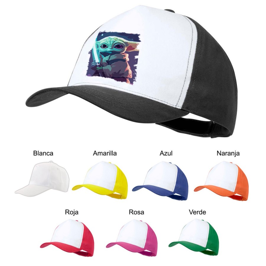 GORRA COLORES bebe alien maestro sable fuerza galaxia aventura color personalizada