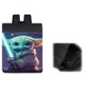 PACK MOCHILA Y ESTUCHE bebe alien maestro sable fuerza galaxia aventura material escolar