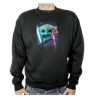 SUDADERA NEGRA bebe alien maestro sable fuerza galaxia aventura adulto poliester algodón personalizada