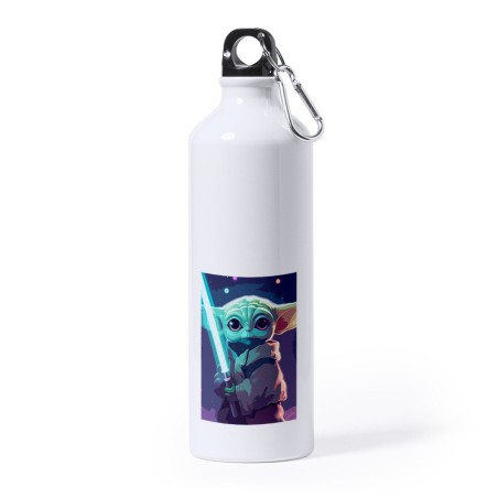 BIDON GRANDE 800 ML ACERO INOXIDABLE bebe alien maestro sable fuerza galaxia aventura deporte deportivo mosqueton botella