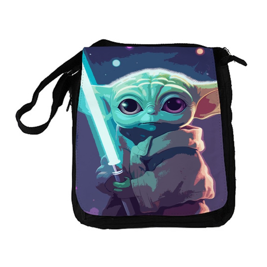 BANDOLERA REPORTERO MEDIANA BOLSO bebe alien maestro sable fuerza galaxia aventura bolsa mochila hombro