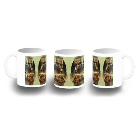 TAZA FOTOLUMINISCENTE cazador recompensas medieval brujo guerrero folclore BRILLA OSCURIDAD