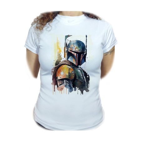 CAMISETA MUJER guerrero tirador elite galactico estelar serie heroe moda personalizada