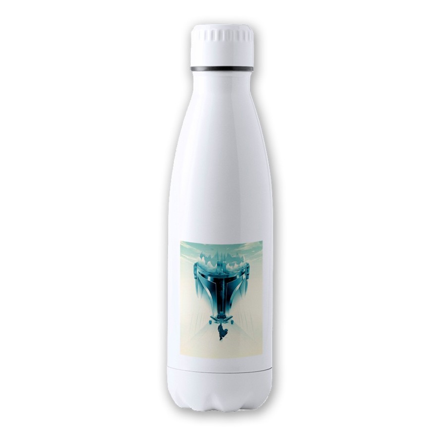 BIDON 700 ML ACERO INOXIDABLE guerrero cazarecompensas elite el camino del heroe tapon seguridad botella