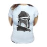 CAMISETA MUJER guerra galaxia cazador mercenario heroe fanart moda personalizada