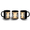 TAZA COMPLETAMENTE NEGRA guerra galaxia cazador mercenario heroe fanart personalizada
