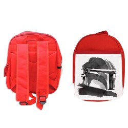 MOCHILA ROJA guerra galaxia cazador mercenario heroe fanart backpack rucksak